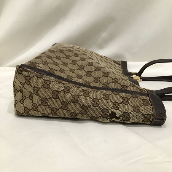 Gucci Brown GG Canvas Tote Sku#84701 (gently used, fair condition) - Picture 5 of 16